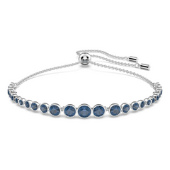 SWAROVSKI. Pulsera de SWAROVSKI para dama de cristales tono azul. Joya de SWAROVSKI para dama. Swarovski Emily Tennis Bracelet.