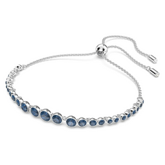 SWAROVSKI. Pulsera de SWAROVSKI para dama de cristales tono azul. Joya de SWAROVSKI para dama. Swarovski Emily Tennis Bracelet.