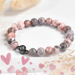 Pulsera de piedra lunar con mensaje sorpresa "I Love You" en 100 idiomas, regalo para mamá. Brazalete para mamás.