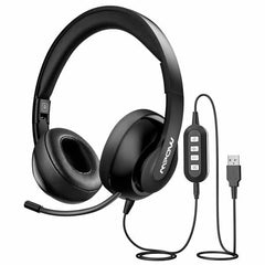 Audífonos / Auriculares Mpow USB con Micrófono - Headphones MPOW, Audio Wired. Sonido Estéreo Surround.