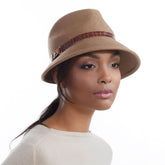 Sombrero Genuino de Diseñador Eric Javits NY - Denise - Color Taupe.