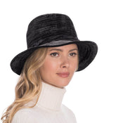 Sombrero Genuino de Diseñador Eric Javits NY - Velvet Spiral - Color Negro.