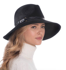 Sombrero Genuino de Diseñador Eric Javits NY - Fanny - Color Negro.