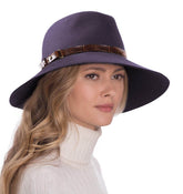 Sombrero Genuino de Diseñador Eric Javits NY - Fanny - Color Plum.