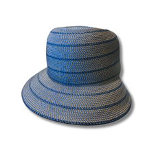 Sombrero Genuino de Diseñador Eric Javits NY - Kimi - Color Blue Mix.