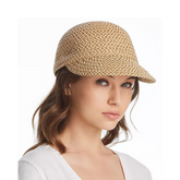 Sombrero Genuino de Diseñador Eric Javits NY - Mondo Cap - Color Peanut.