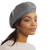 Sombrero Genuino de Diseñador Eric Javits NY - Tweed Beret - Color Black Mix.