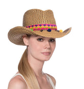 Sombrero Genuino de Diseñador Eric Javits NY - Sunny - Color Natural Mix.