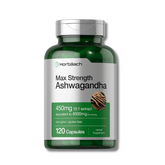 Horbäach Suplemento de Ashwagandha, Fuerza máxima, bote de 120 cápsulas, Sin GMO, sin gluten. Suplemento marca Horbäach.