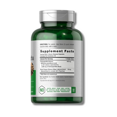 Horbäach Suplemento de Ashwagandha, Fuerza máxima, bote de 120 cápsulas, Sin GMO, sin gluten. Suplemento marca Horbäach.