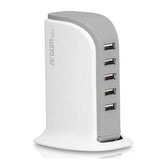 ARGOM Cargador USB Torre 6A 5P 110/220W