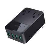 Tomacorriente AUKEY PowerHub Mini con 2 Salidas AC y 4 Puertos USB