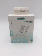 MTMAX cable USB a lightning, Negro, Blanco