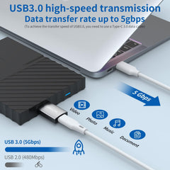Adaptador USB C a Micro B USB 3.0 (paquete de 2) USB Tipo C Hembra a Micro B 3.0 Macho de Conversión de Carga Marca QianLink F-Q7