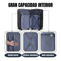 Equipaje para viajes con rodos, Maleta con ruedas rígidas con cerradura TSA. Equipaje ligero expandible con ruedas giratorias. Color Negro. Equipaje de 28 pulgadas.