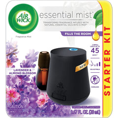 Air Wick Essential Mist - Difusor Ambientador De Aceites Esenciales Olor A Lavanda y Flor de Almendro