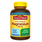 Nature Made Oxido de magnesio extrafuerte 400 mg, suplemento dietético para la salud nerviosa, la salud muscular y la salud cardíaca, contiene 110 unidades.