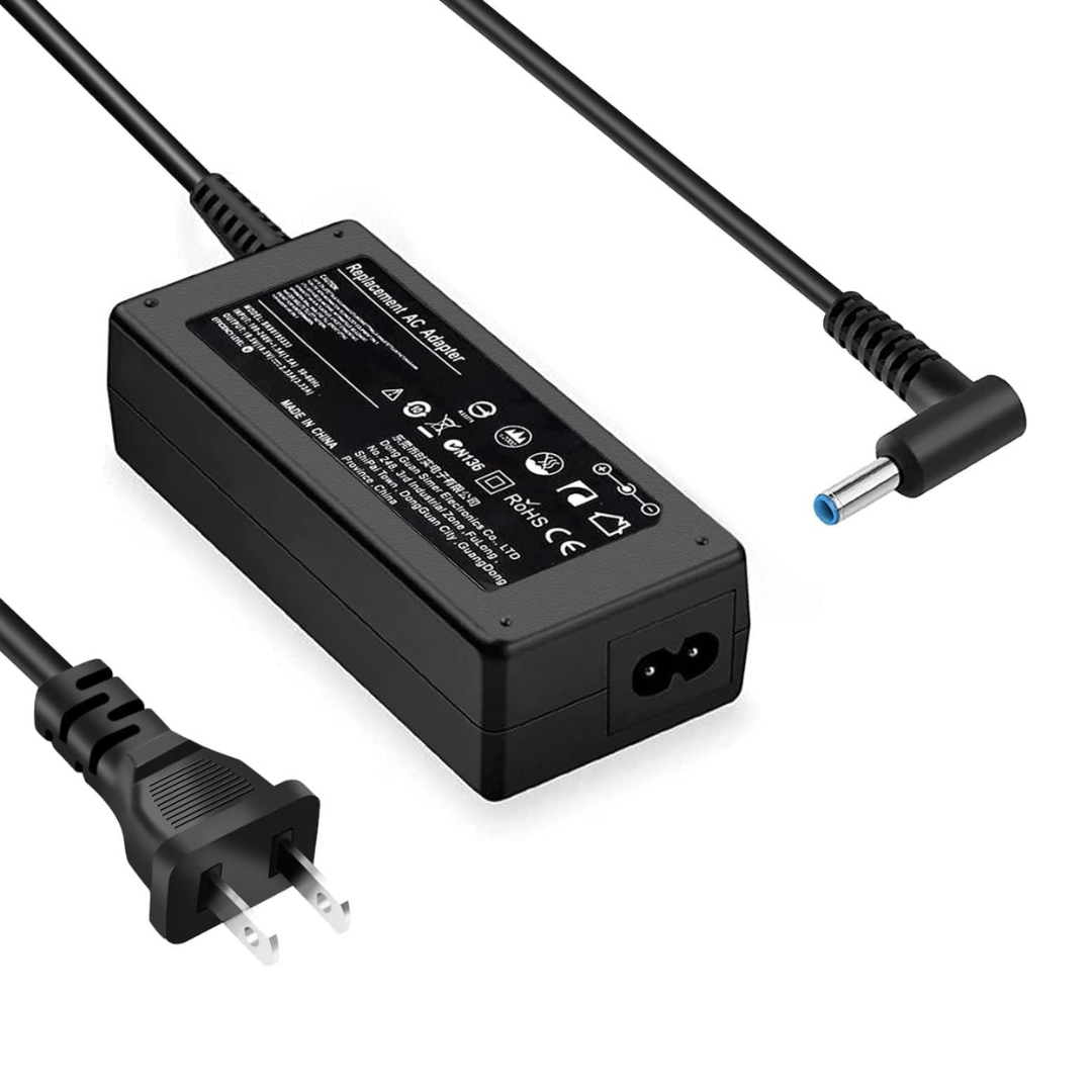 Cargador adaptador de CA de 45 W 19.5 V 2.31 A para HP Laptop Chromebook Elitebook 840 HP Pavilion Spectre Envy X360 HP Stream Probook Zbook Chrome Book Blue Tip Computadora Notebook Cable de alimentación Enchufe de repuesto
