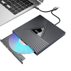 Grabadora CD/DVD Externa USB 3.0 Tipo-C Portátil – Compatible con Laptop y PC Windows. Marca Alronly.