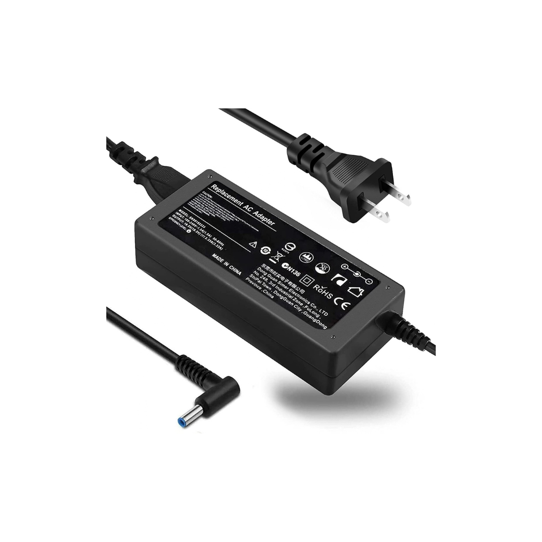 Cargador adaptador de CA de 45 W 19.5 V 2.31 A para HP Laptop Chromebook Elitebook 840 HP Pavilion Spectre Envy X360 HP Stream Probook Zbook Chrome Book Blue Tip Computadora Notebook Cable de alimentación Enchufe de repuesto