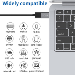 Adaptador USB C a USB 3.0, adaptador USB C macho a USB A hembra, compatible con MacBook Pro 2017/2016, Google Chromebook Pixelbook, Samsung Galaxy, Google Pixel 2/2XL y más. Quian Link F-41.