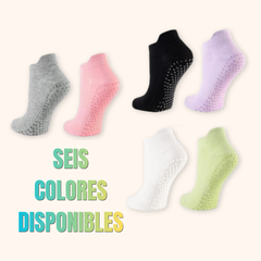 calcetines de pilates para mujer, calcetines de yoga con agarre, con antideslizantes para barras, ballet, baile y más.