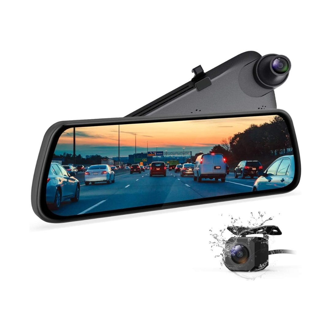 Cámara dual para espejo retrovisor  1080P Doble BOSCAM R2 – Frontal + Reversa y Visión Nocturna.