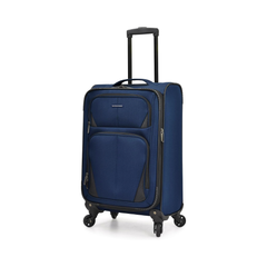 Equipaje extensible con ruedas giratorias, Azul marino, U.S. Traveler (usado 1 vez)