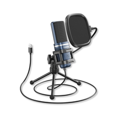 TONOR TC-777 Micrófono USB para Podcast y Streaming – Micrófono Condenser USB Marca Tonor Con Trípode y Filtro Pop Para Streaming, Podcasting, Grabación De Voz Para Laptop y Desktop.