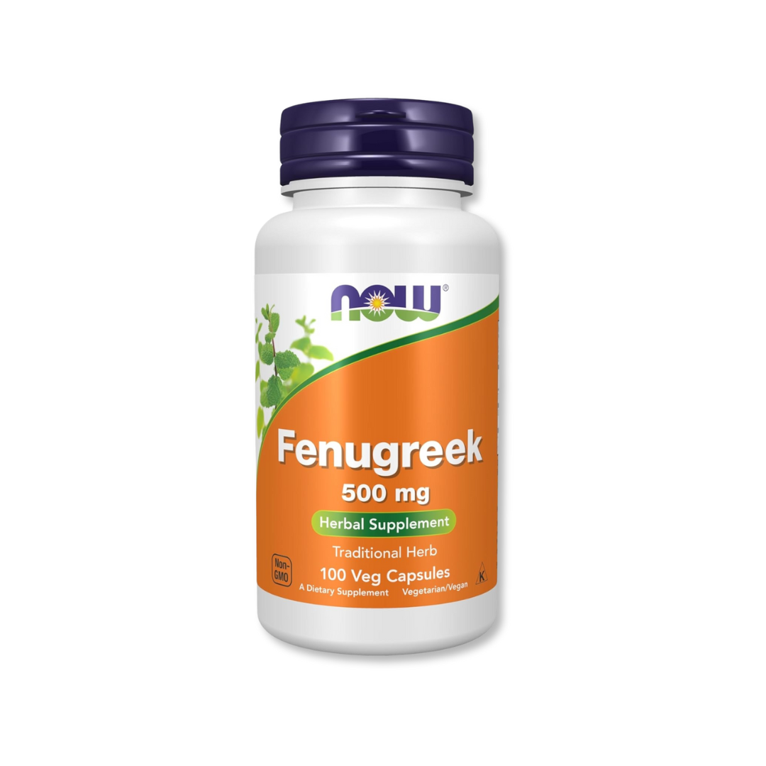 Fenogreco marca NOW Foods, Alholva (Fenugreek) 500 mg – Suplemento Herbario, 100 Cápsulas Veganas