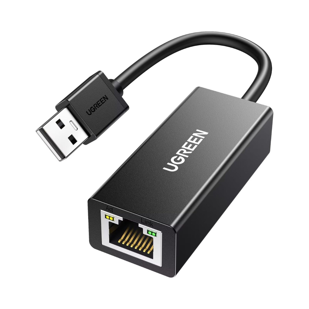 Adaptador USB a Ethernet UGREEN, adaptador de red de 10/100 Mbps, con chip Ax88772D, adaptador LAN RJ45 con cable para portátil, compatible con Nintendo Switch, MacBook, Chromebook, Windows, macOS y Linux (no compatible con Wii).