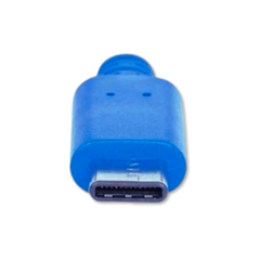 Cable Adaptador USB Tipo C macho a USB-A Hembra 3.1 Gen1. Marca Manhattan. Color Azul de 6 pulgadas (15 cm) de largo.