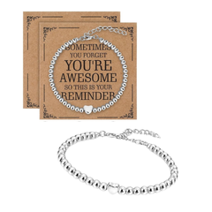 Set de 2 pulseras para mujer: Sometimes You Forget You're Awesome, So THIS IS YOUR REMINDER! Pulsera Inspiradora.