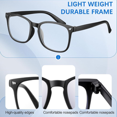 Paquete de 2 lentes de bloqueo de luz azul para mujeres y hombres, protección UV para computadora, TV, teléfonos, vídeo juegos, pantallas.