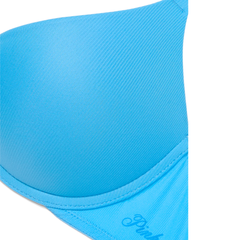 Victoria's Secret PINK Home Brasier push up Wear Everywhere. Bra Talla 32 copa B. Sujetador celeste.