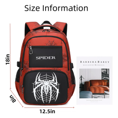 Mochila infantil para niños, mochila escolar con araña luminosa para niños y adolescentes de 45 cm (18 pulgadas) de alto.