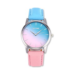Reloj InSense para Mujer y Chica – Estilo Casual, Correa Sintética con Costuras Colores rosa y celeste.