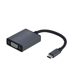Adaptador con Conector de Cable Tipo C a VGA Hembra, marca Argom Tech. Adaptador de Video.