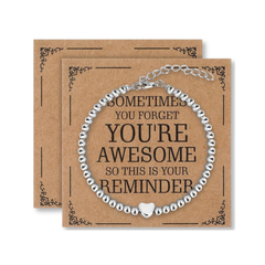 Set de 2 pulseras para mujer: Sometimes You Forget You're Awesome, So THIS IS YOUR REMINDER! Pulsera Inspiradora.