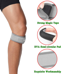 Rodilleras ajustables. Rodilleras unisex para mujeres y hombres. Rodillera de compresión para correr y hacer deportes. Correas de soporte para tendón rotuliano, rodillera de rótula con tubo semicircular de EVA, bandas de rótula.