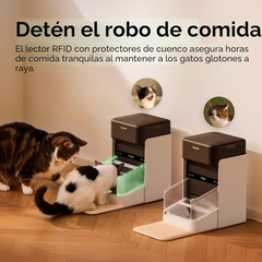 PETLIBRO Alimentador automático RFID para gatos, comidas personalizadas activadas con etiqueta de collar, dispensador de comida programable Wi-Fi 5G y 2.4G con reconocimiento de gatos y seguimiento.