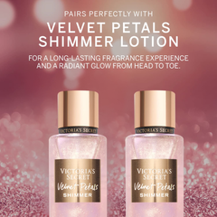 Victoria's Secret Fragancia Corporal en aerosol, aroma Velvet Petals Shimmer - 250 ml (8.4 fl oz). Fragancia en Splash. Victoria's Secret Body Fragrance Mist.