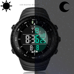 Reloj Digital Deportivo para Hombre marca PALADA – Estilo Militar, Resistente al Agua, con retroiluminación LED, color Negro.