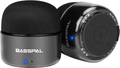 BassPal Parlantes Bluetooth portátiles, Pequeños Parlantes Stéreo Inalámbrico (TWS) con radio, IPX5 impermeable, sonido HD y graves mejorados, Para el hogar, Viajes, Aire libre