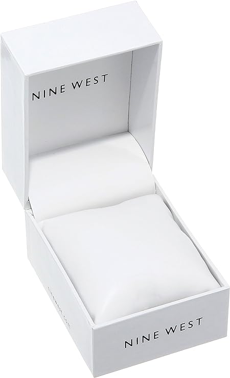 Nine West - Reloj De Pulsera Para Mujer Color Titanio Con Flores