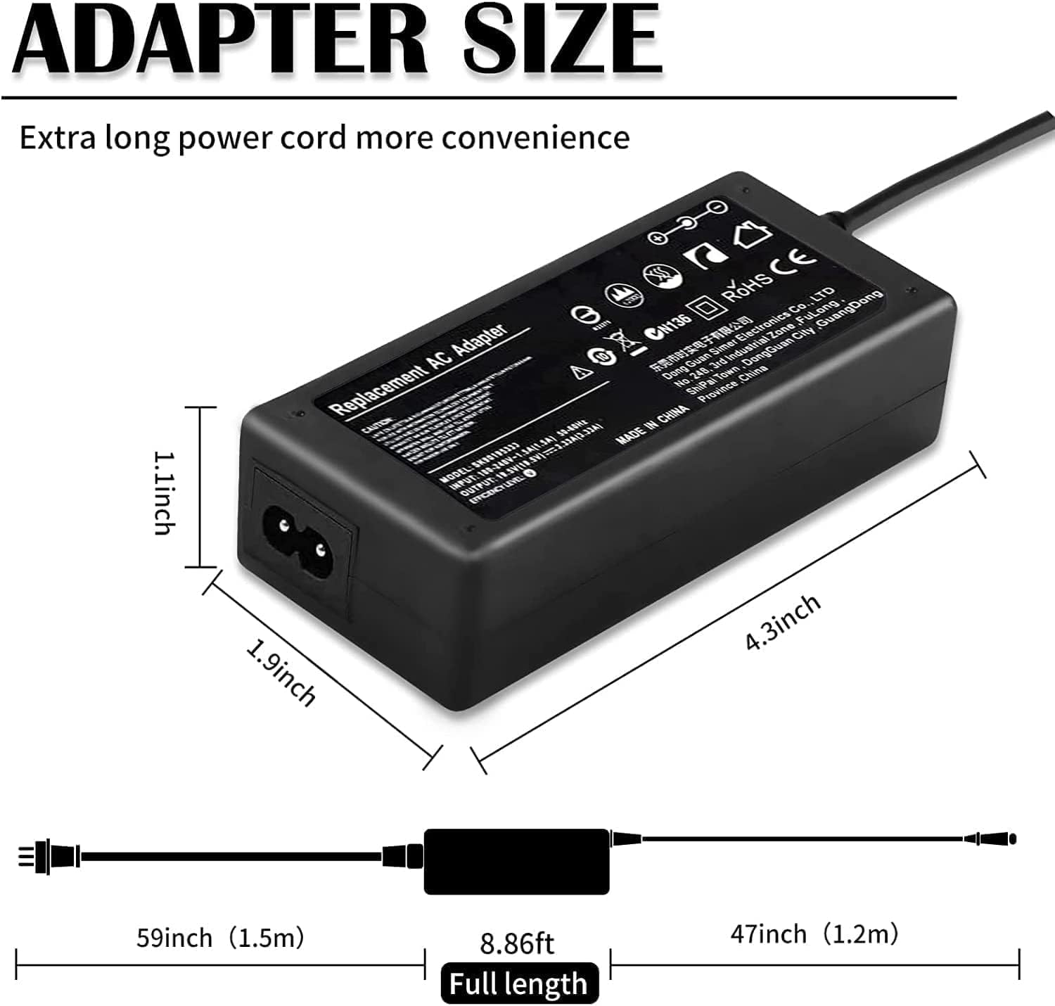 Adaptador de CA de 45W 19.5V 2.31A Para Laptop HP Pavilion x360 Cargador 15-f272wm 15-f387wm 15-f233wm 15-f222wm 15-f211wm 15-f337wm 17-g121wm 17-g17-g121wm 119DX