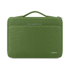 DOMISO Funda protectora 360 para laptop de 15.6 pulgadas con asa, funda de transporte para MacBook Air/Pro de 15.6 pulgadas, compatible con MacBook Air de 15 pulgadas M3 2024, color verde.