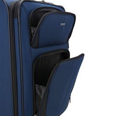 Equipaje extensible con ruedas giratorias, Azul marino, U.S. Traveler (usado 1 vez)
