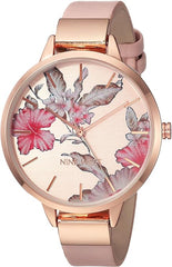 Nine West - Reloj con correa y esfera floral para mujer