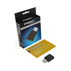 SABRENT | Adaptador USB a conector de 3,5 mm para auriculares con entrada de micrófono | Tarjeta de sonido USB estéreo 3D externa | Compatible con PS4, Windows y Mac [AU-MMSA]